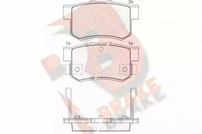 R BRAKE rb0798 -  Комплект тормозных колодок, дисковый тормоз